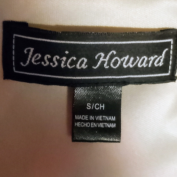 Jessica Howard Chevron Maxi Dress - Pink, Black, Cream. Size small - Picture 5 of 7